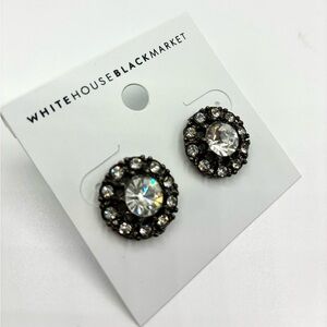 White House Black Market Silver and Black Earrings NWT